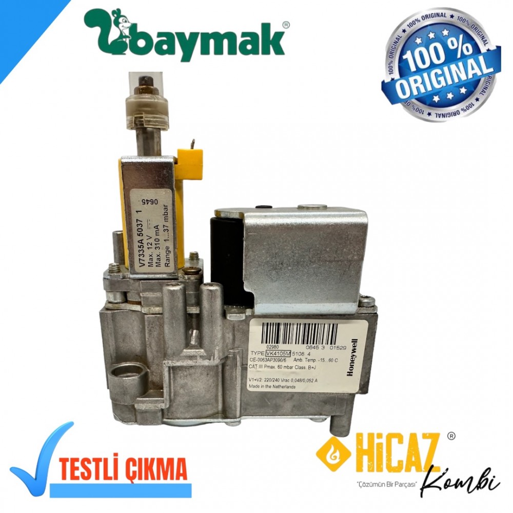 Baymak main honeywell vk4105 gaz Valfi çıkma