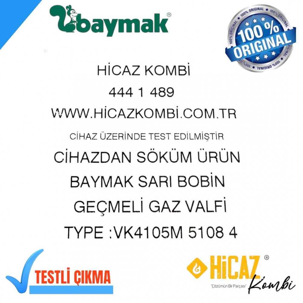 Baymak main honeywell vk4105 gaz Valfi çıkma