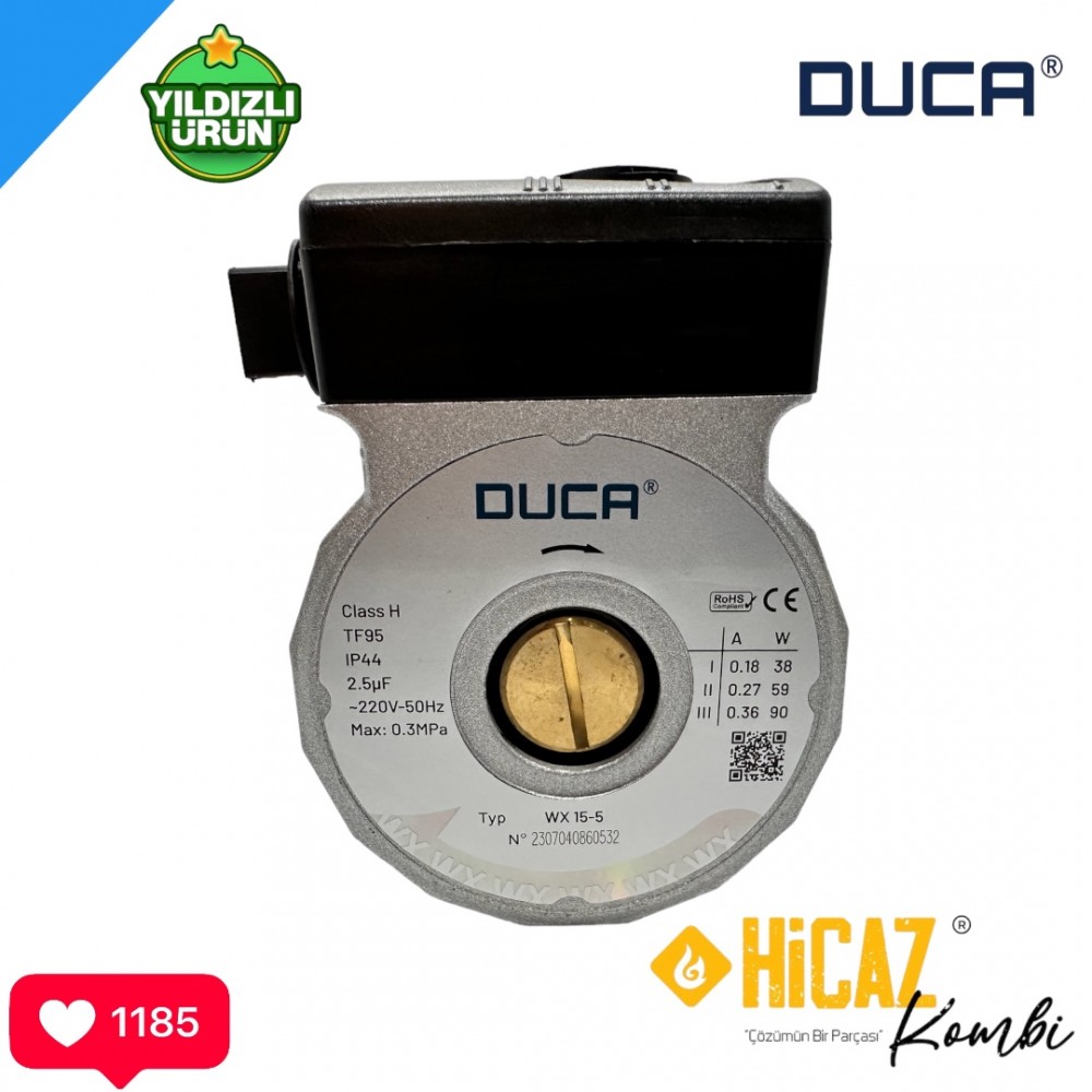 Duca Wilo uyumlu Sirkilasyon pompası (90 W)