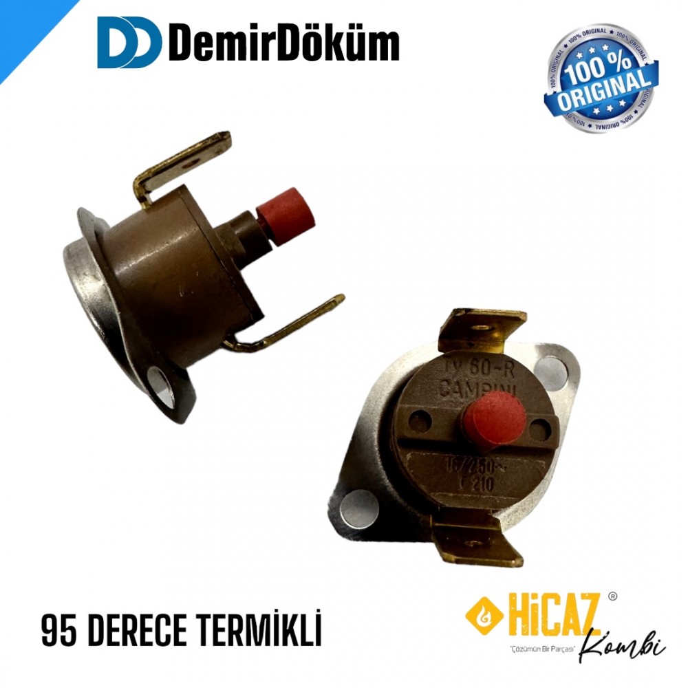 Demirdöküm limit termostat 95 derece TERMİKLİ