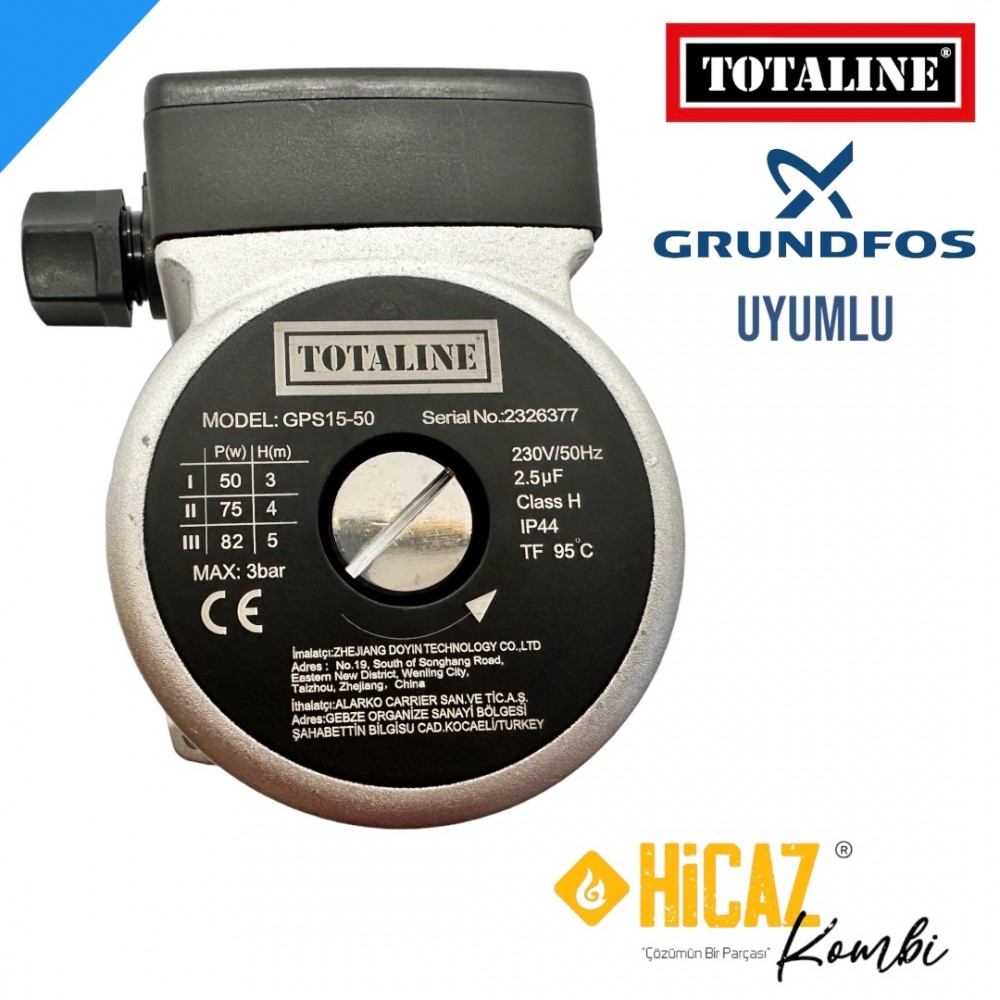 Totaline grundfos uyumlu Sirkilasyon pompası 82w