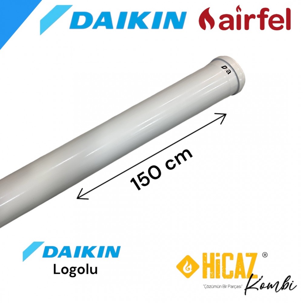 100 cm Yoğuşmalı baca uzatması logolu universal