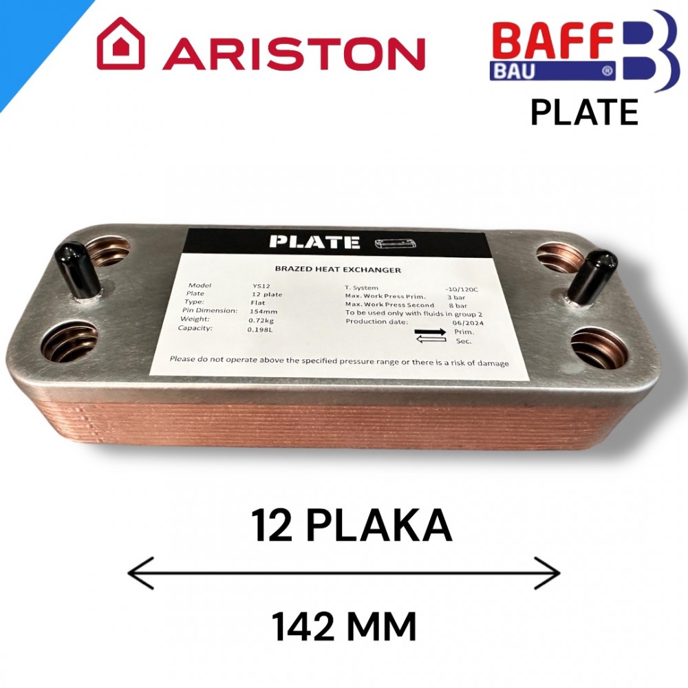 Ariston 12 plaka Esanjör baff - plate