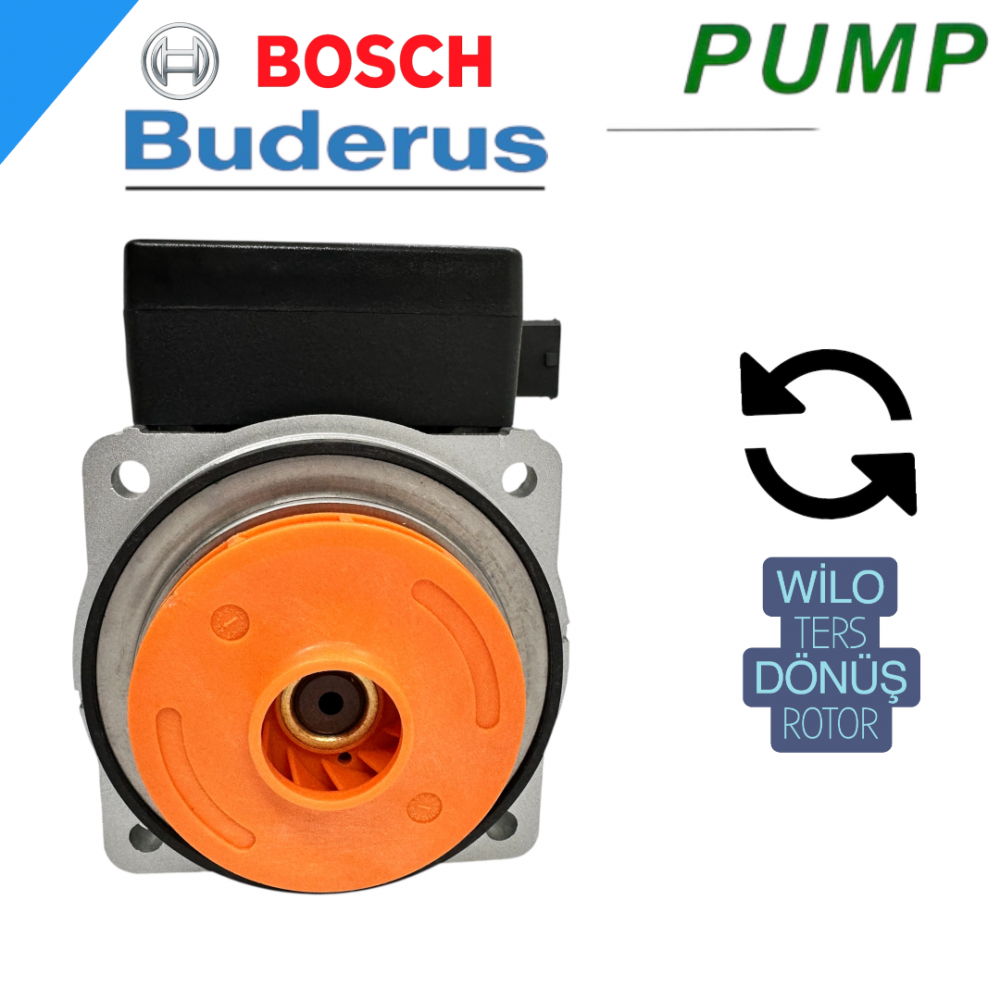 Wilo ters dönüş rotor - Bosch buderus uyumlu pump