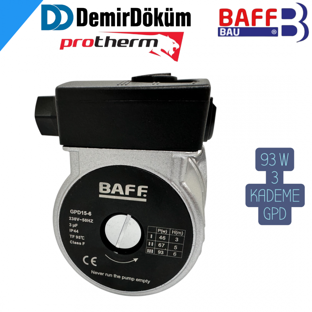 Demirdöküm - proterm GPD baff Sirkilasyon pompası