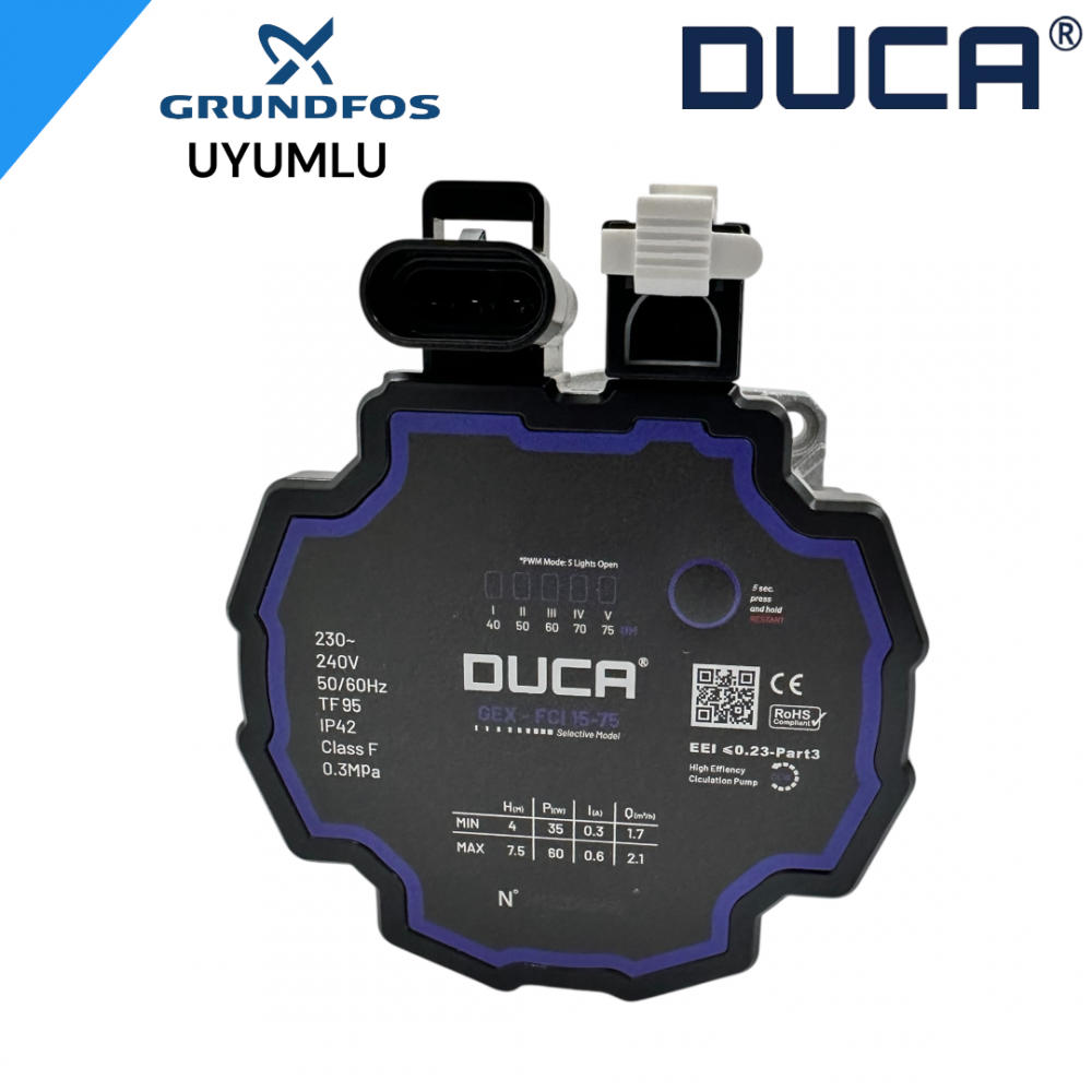 Grundfos upm3 uyumlu duca Sirkilasyon pompası