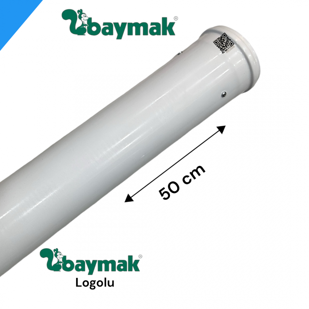 50 cm Yoğuşmalı baca uzatması logolu üniversal