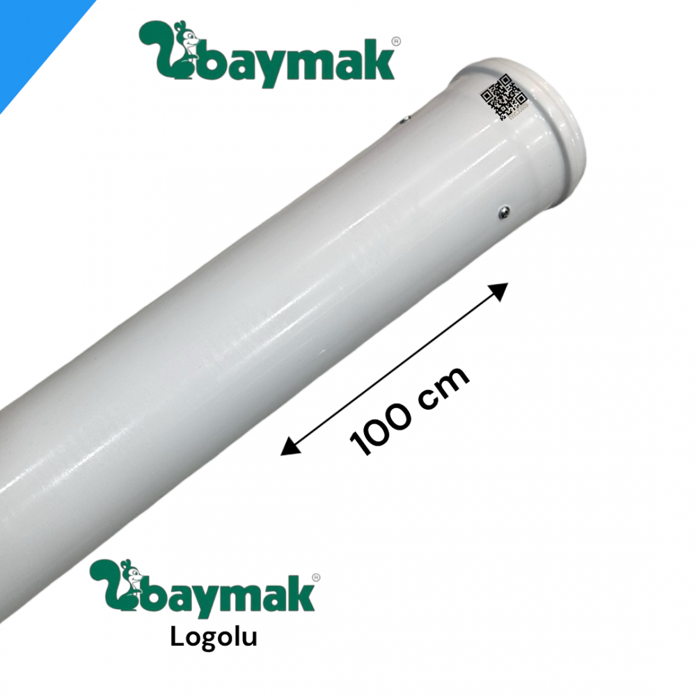 100 cm Yoğuşmalı baca uzatması logolu universal