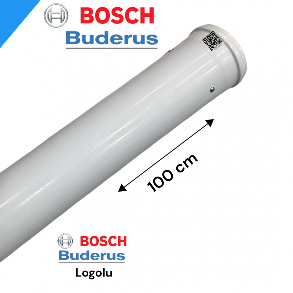 100 cm Yoğuşmalı baca uzatması logolu universal