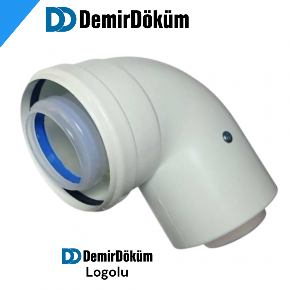 Yoğuşmalı Logolu 90 derece dirsek universal